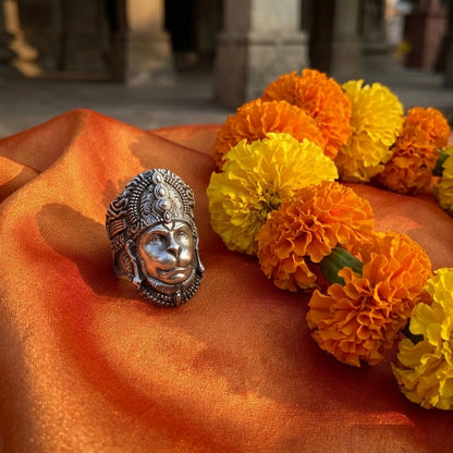 Lord Hanuman Silver Ring