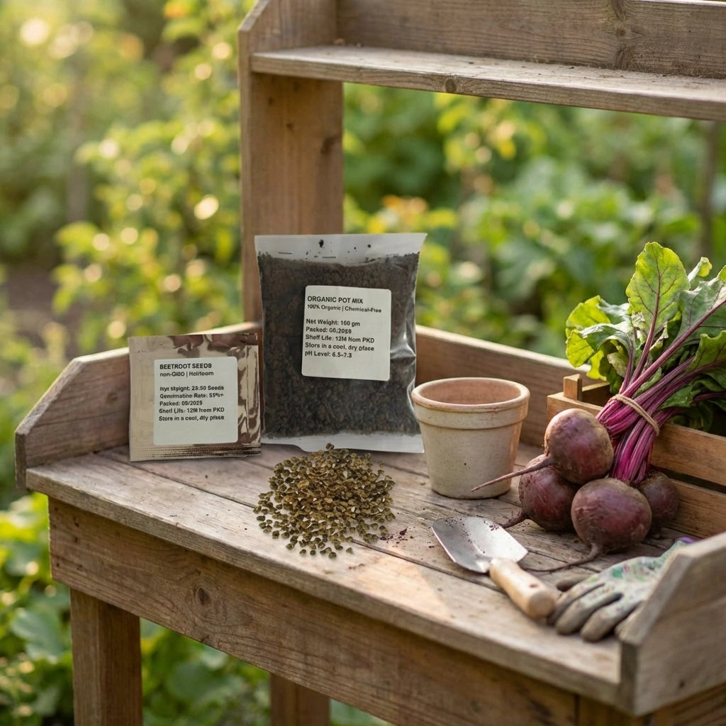 Beetroot Seeds (Free Organic Pot Mix 100 gm)
