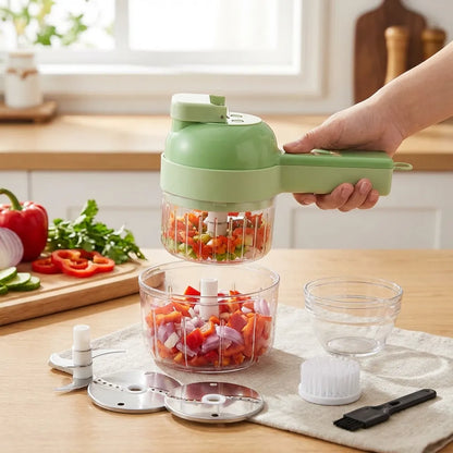 4 in 1 Portable Electric Vegetable Cutter Set