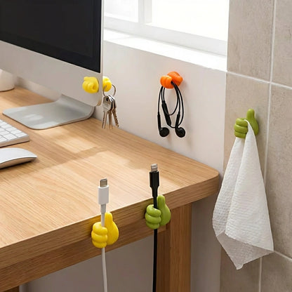 Thumb up Hooks Multipurpose Holder (Pack of 10)