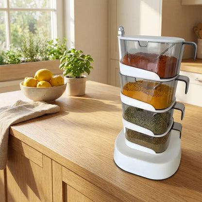 Rotating Spice Vertical Rotatable Jars