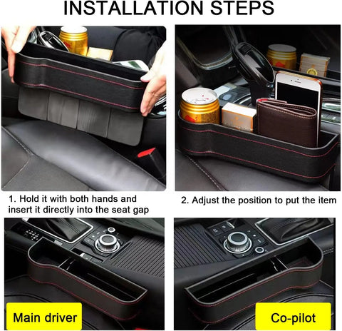 Car Console Side Organizer with Assorted Colour