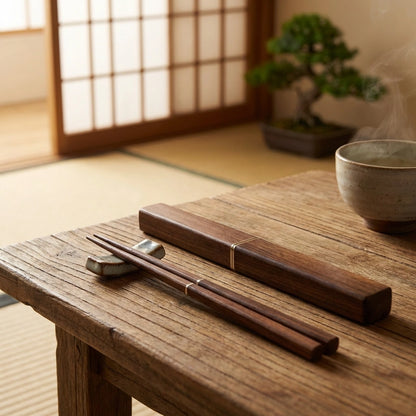 Wooden 2 IN 1 Kitchen Knife Set Stainless Steel Blade