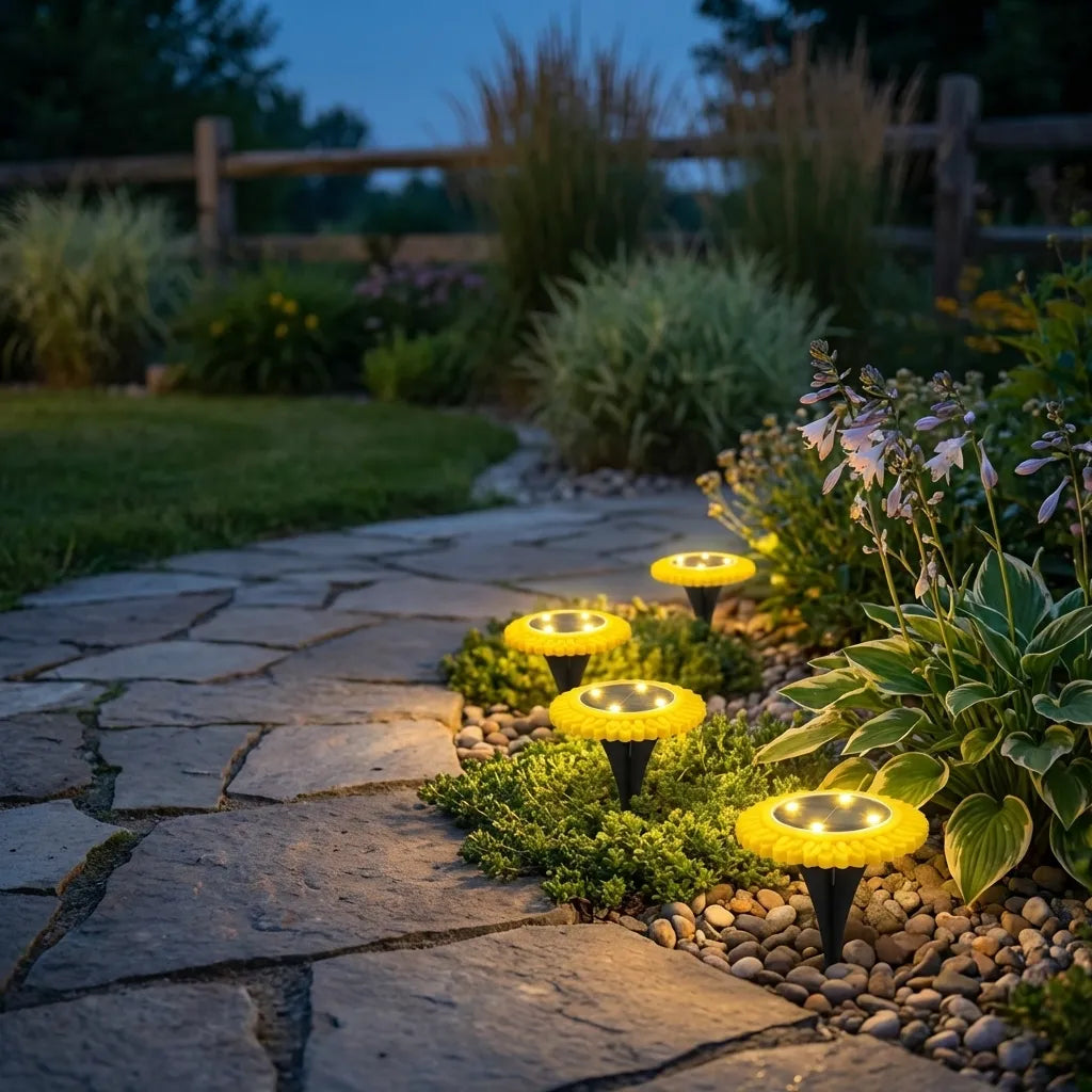 Solar Ground Lights 4-Pack