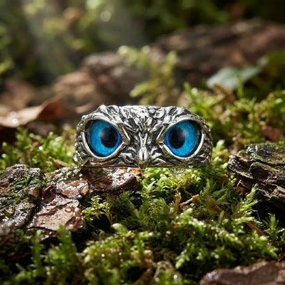 Attractive Silver Plated Owl Ring