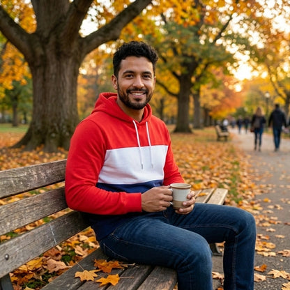 Men’s Color Block Hoodie Tee