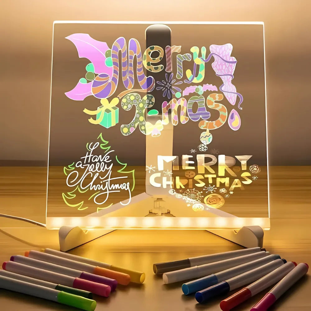 3D LED Light Glass Acrylic Writing pad