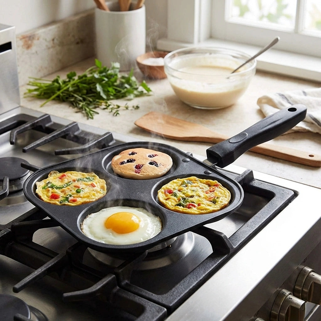 4 Hole Non-Stick Pan