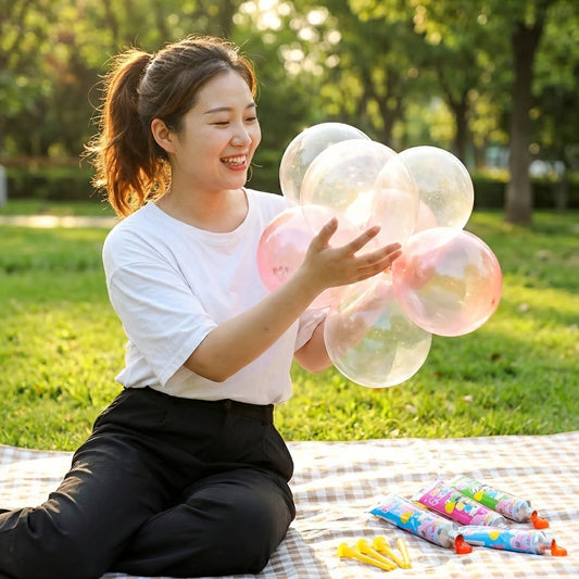 Blow Bubble Balloons Toys (Pack of 3 Tube)