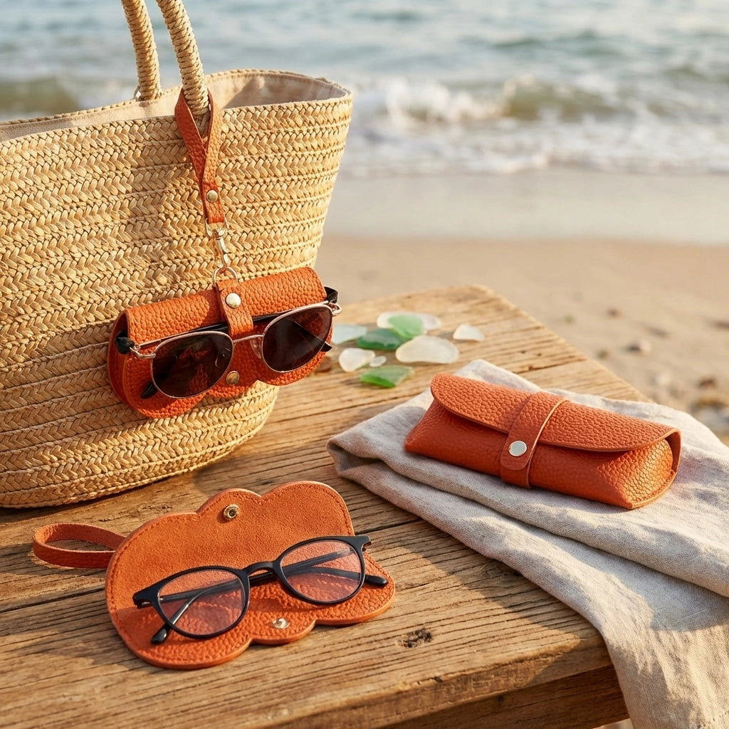 Leather Eyewear Case Set