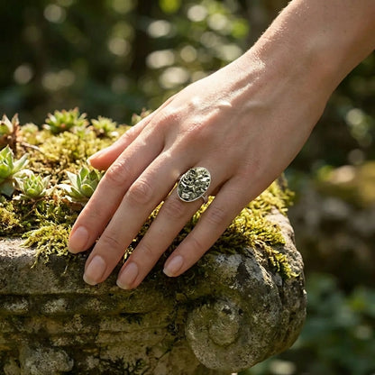 Adjustable Pyrite Ring
