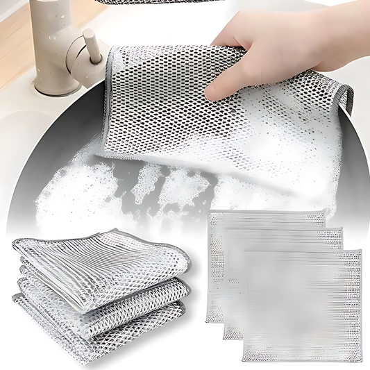 Multipurpose Wire Dishwashing Rags for Wet and Dry (Pack of 10)