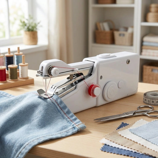 Stitch Handheld Cordless Portable White Sewing Machine