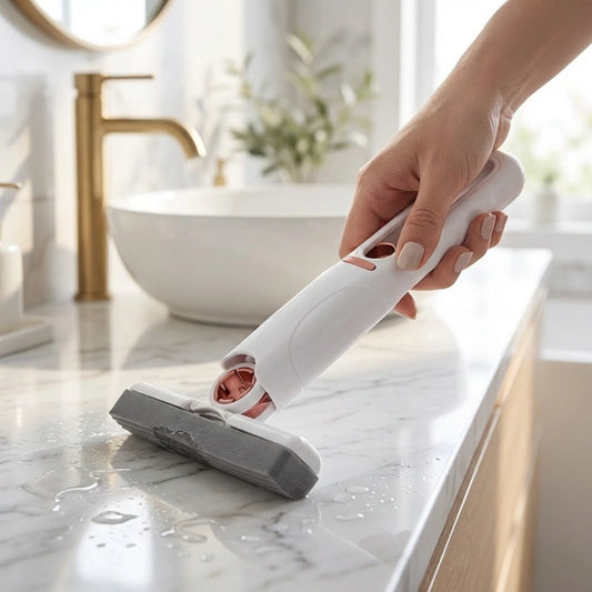 Compact mini mop with 2 sponge