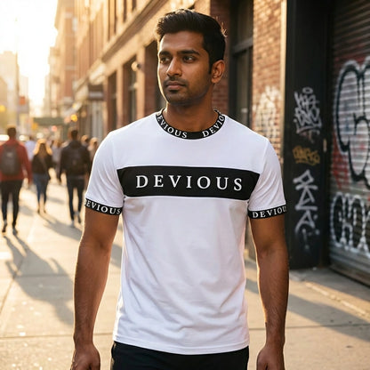 Contrast Print Cotton Tee