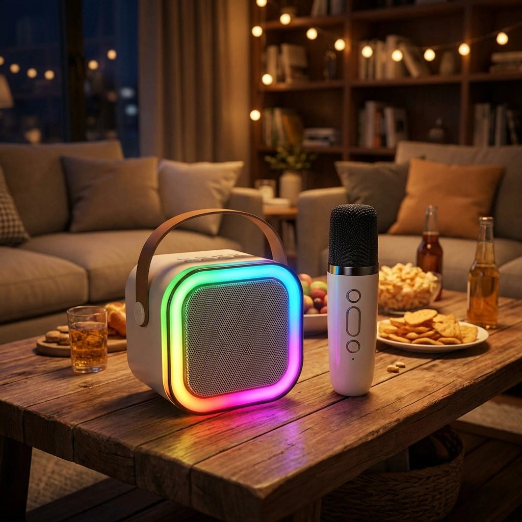 Bluetooth Speaker with Karaoke Mic