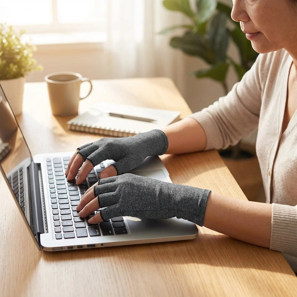 Open-Finger Fabric Gloves