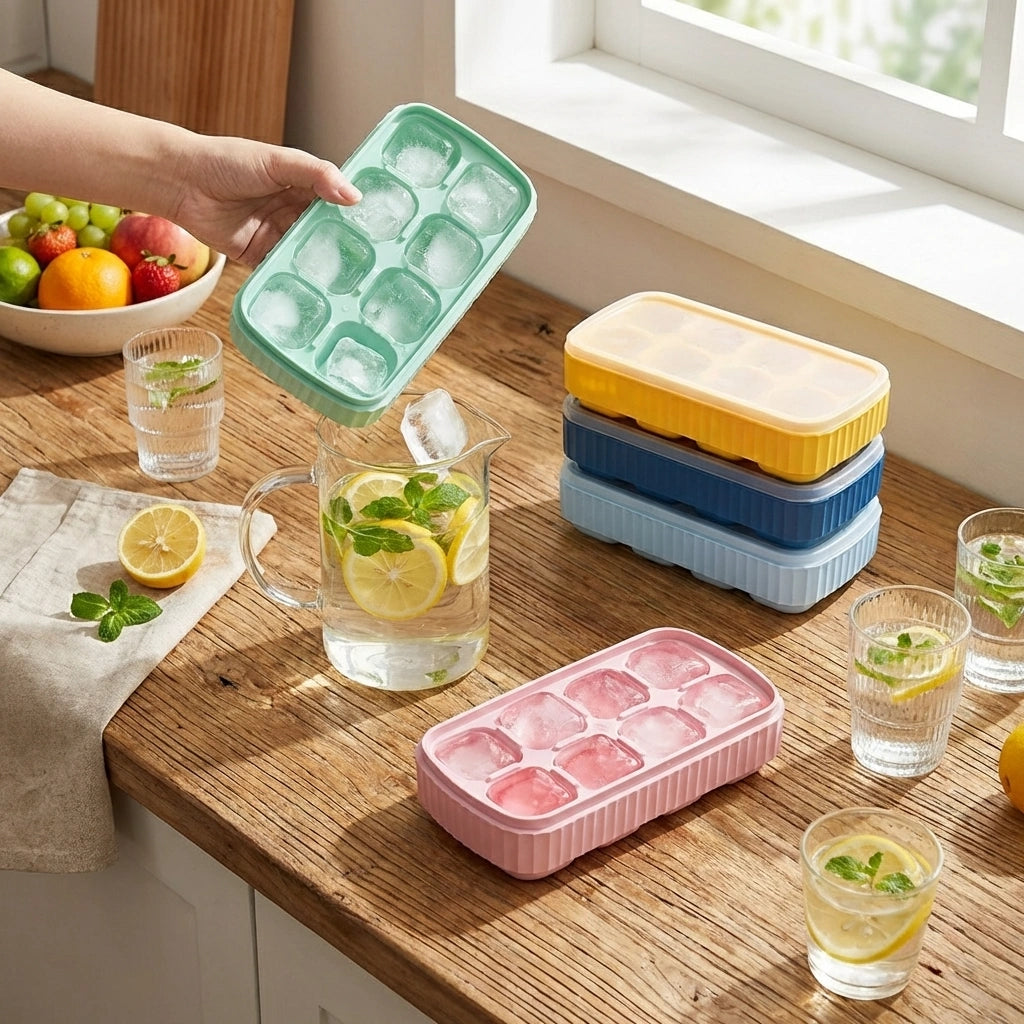 Mini Silicone Ice Cube Tray with Lid
