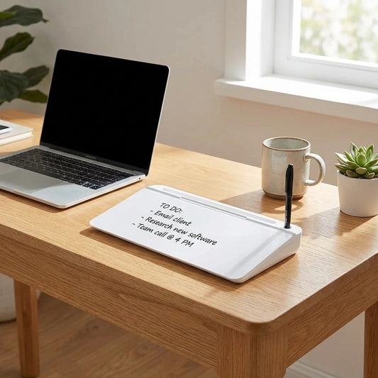 Glass Dry-Erase Desk Organizer
