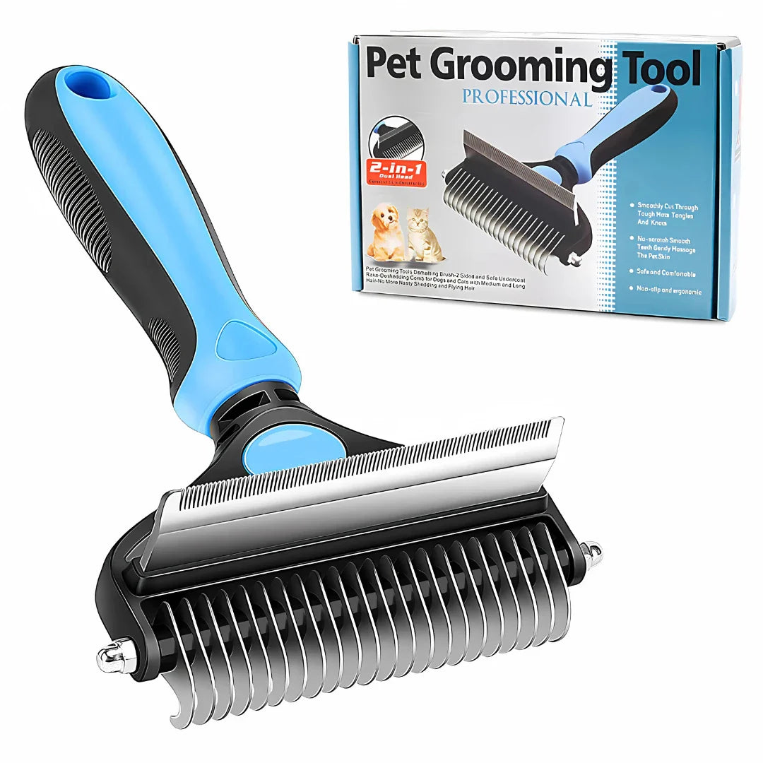 2 in 1 Deshedding Grooming Undercoat Brush