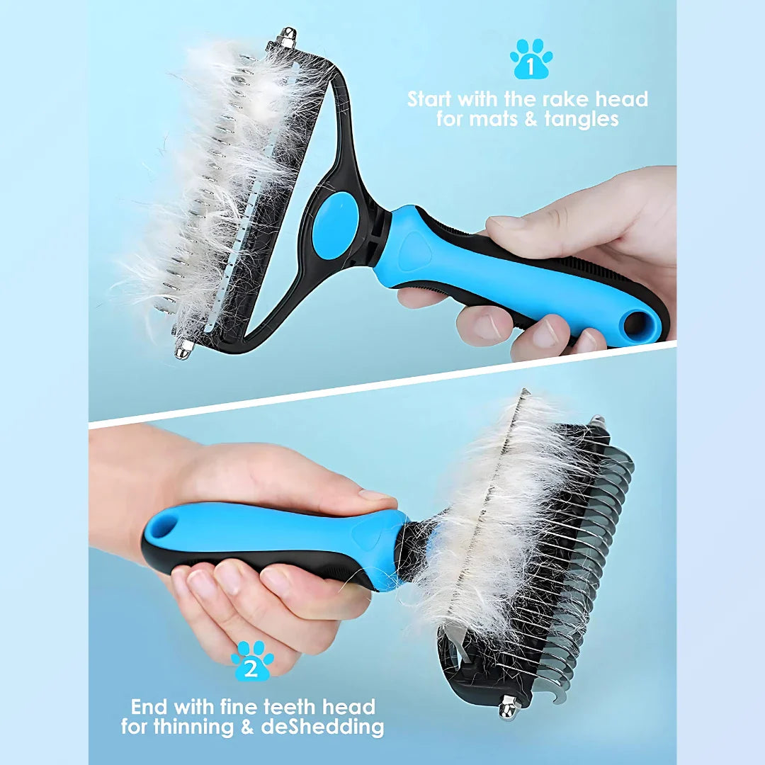 2 in 1 Deshedding Grooming Undercoat Brush