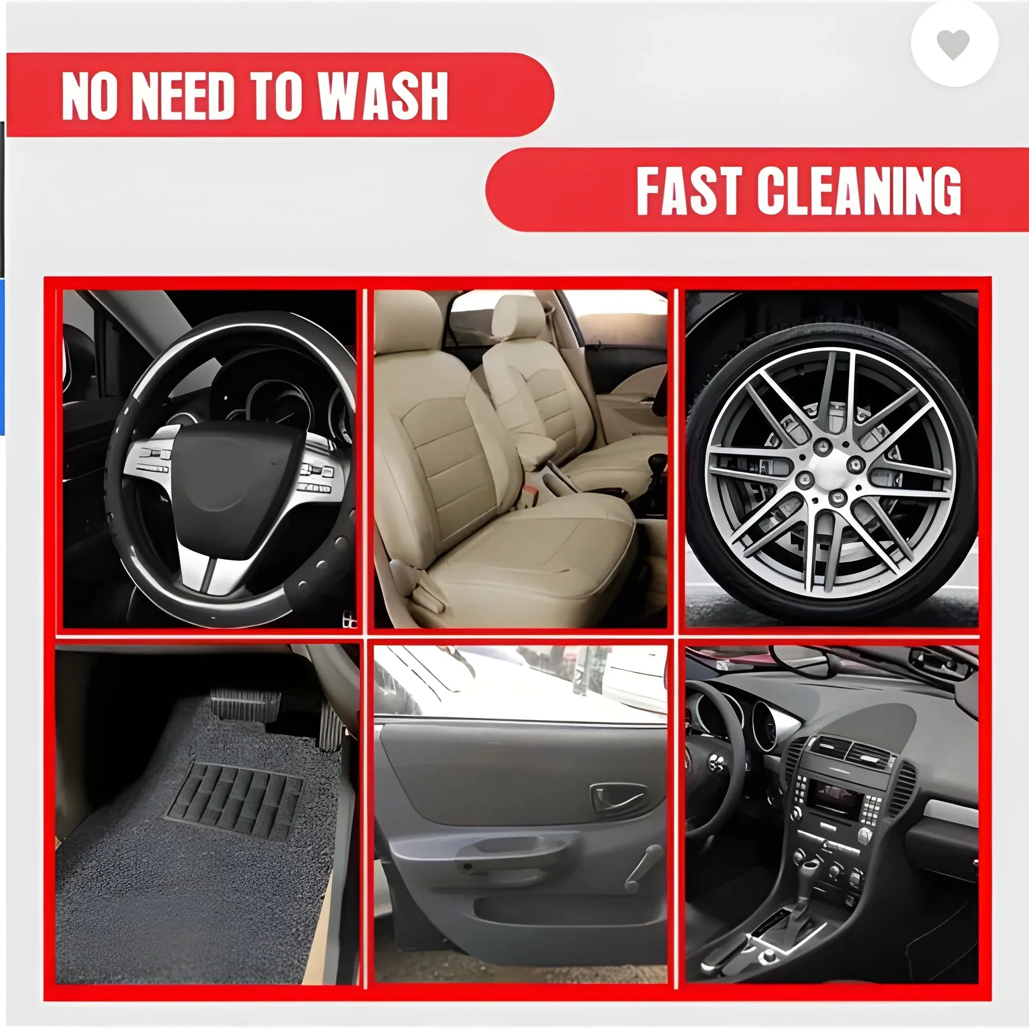 2 in 1 Foaming Car Cleaner