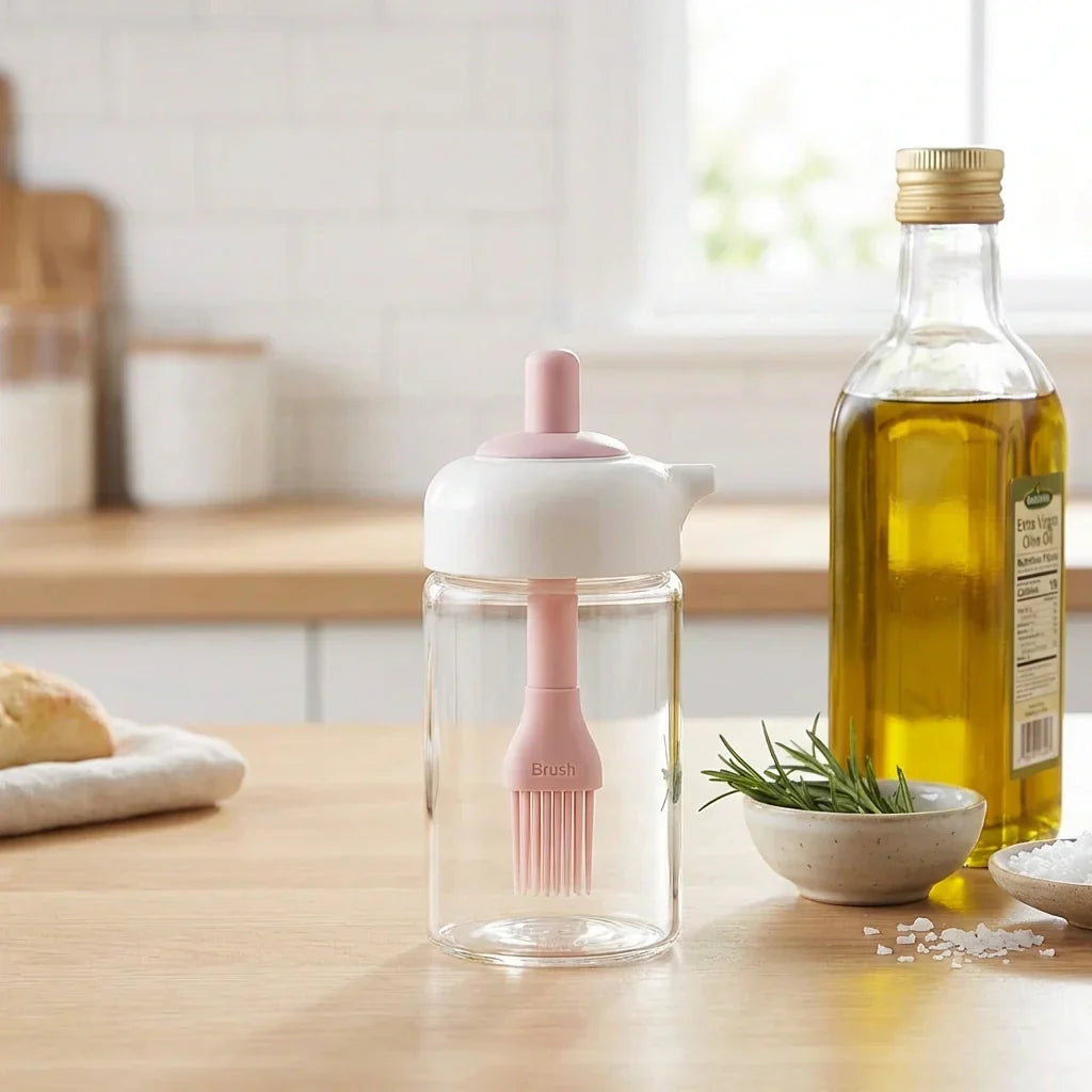 Best 2-in-1 oil dispenser bottle with silicone brush - dispensers | 2026 | fast shipping