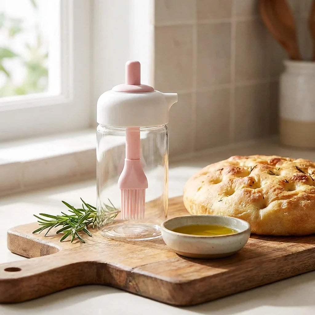 Best 2-in-1 oil dispenser bottle with silicone brush - dispensers | 2026 | fast shipping