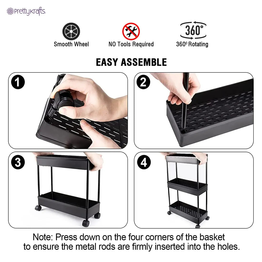 2 Tier Multipurpose Plastic Storage Organizer Home Accessories