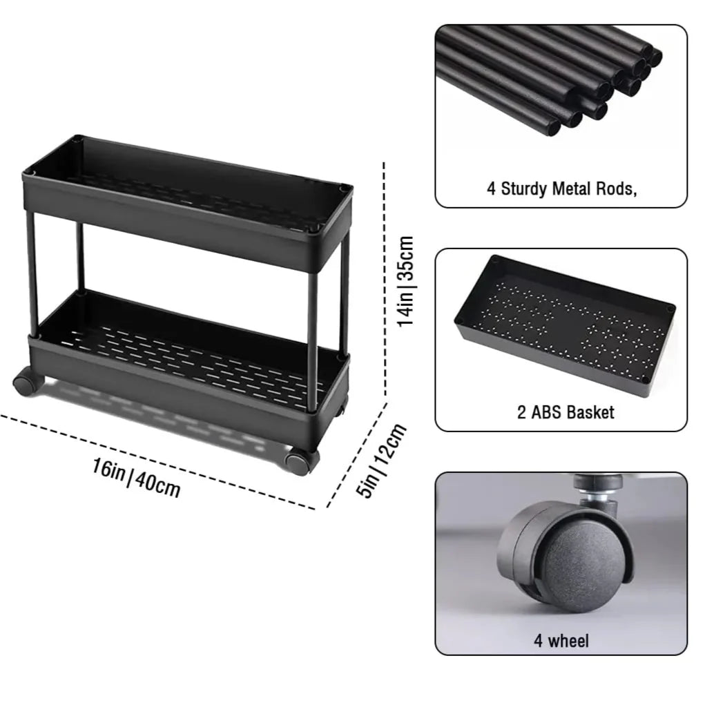 2 Tier Multipurpose Plastic Storage Organizer Home Accessories
