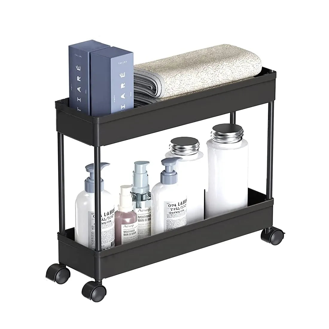 2 Tier Multipurpose Plastic Storage Organizer Home Accessories