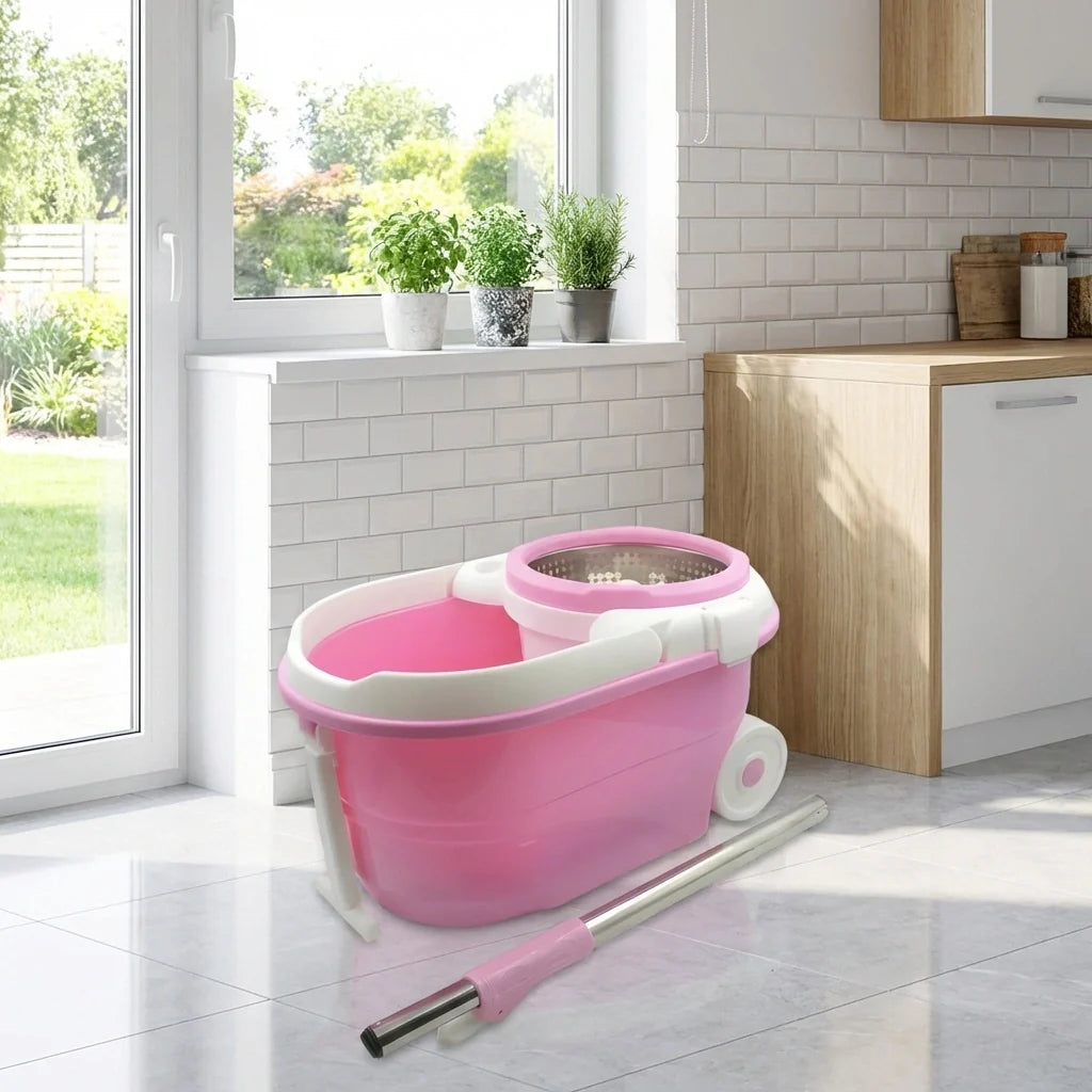 Steel Spin Mop Set