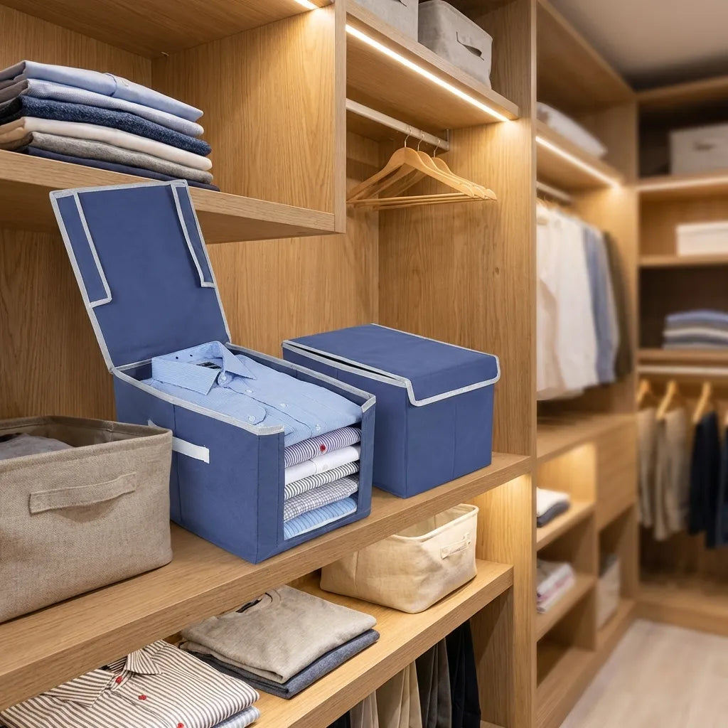Closet Organizer-Foldable Shirts and Clothing Organizer Stackers