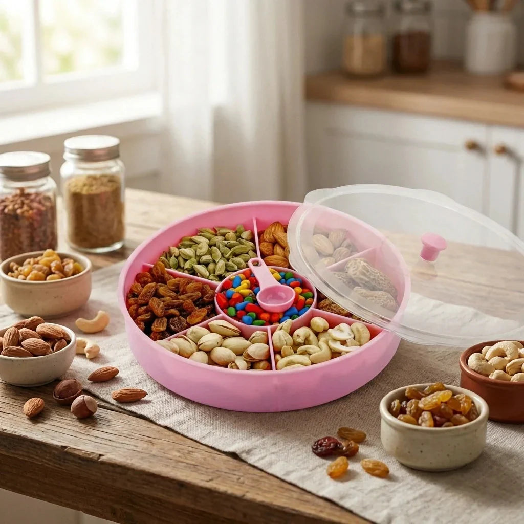 Best 2061 multipurpose dry-fruit and masala box with single spoon. - 2026 | fast shipping