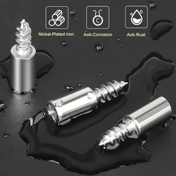 20pcs Metal Shelf Support Pegs with Anti Slip Self Tapping Screws Set