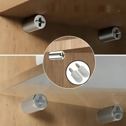 20pcs Metal Shelf Support Pegs with Anti Slip Self Tapping Screws Set