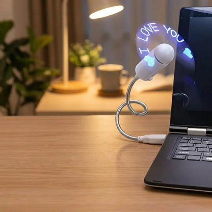 USB LED Fan with Programmable CD Customized Message