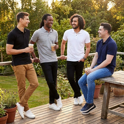 Poly Matte Solid Half Sleeves Mens Polo T-Shirt Pack Of 4