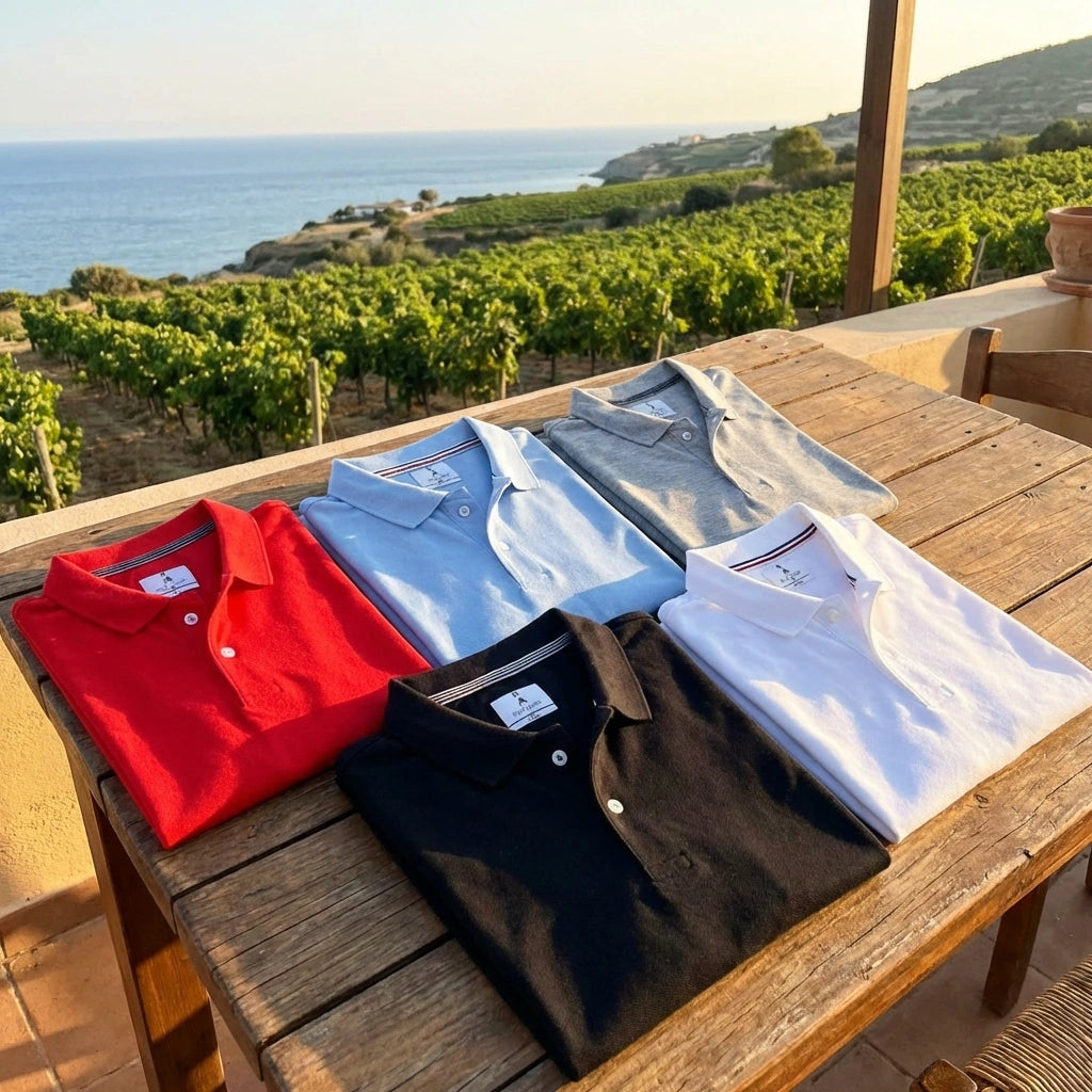 Plane Matty Solid Half Sleeves Mens Polo neck T-Shirt Pack Of 5