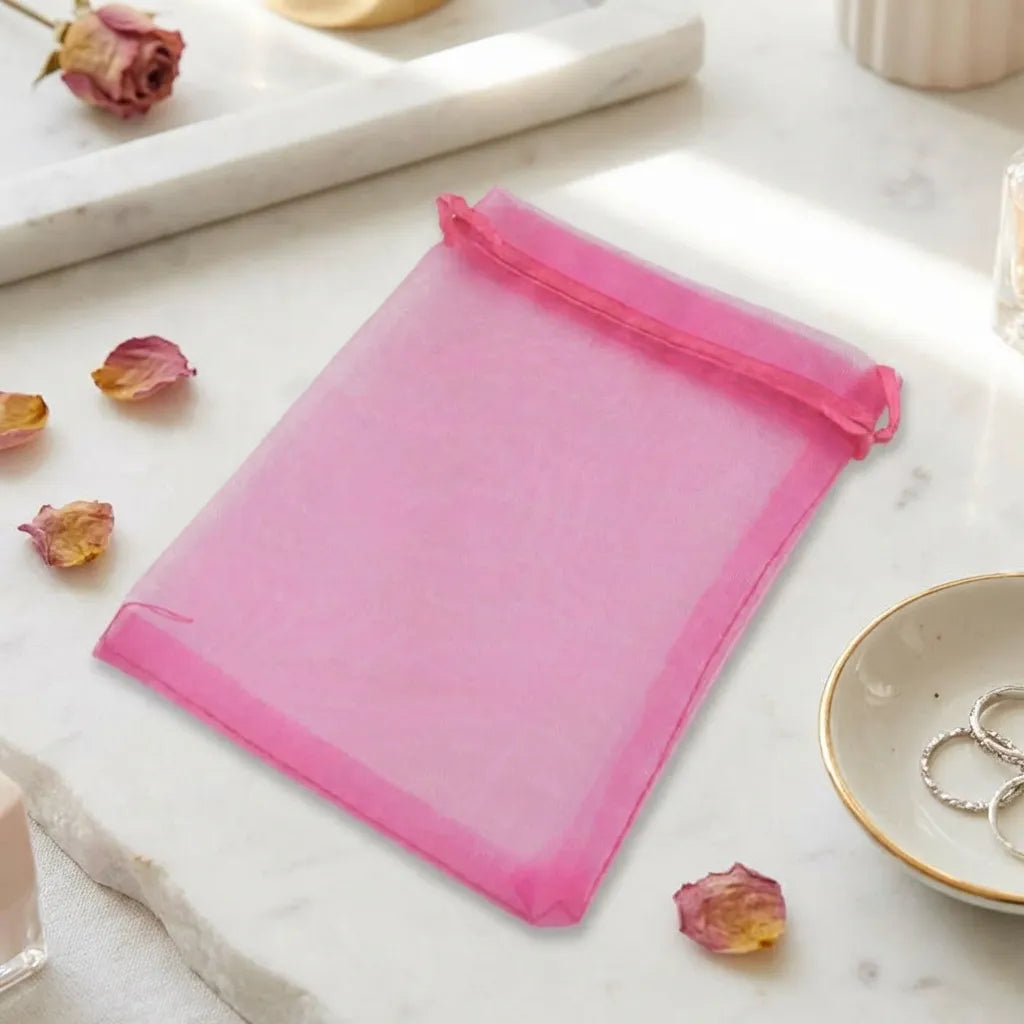 Organza Drawstring Gift Bags – 100 Pcs