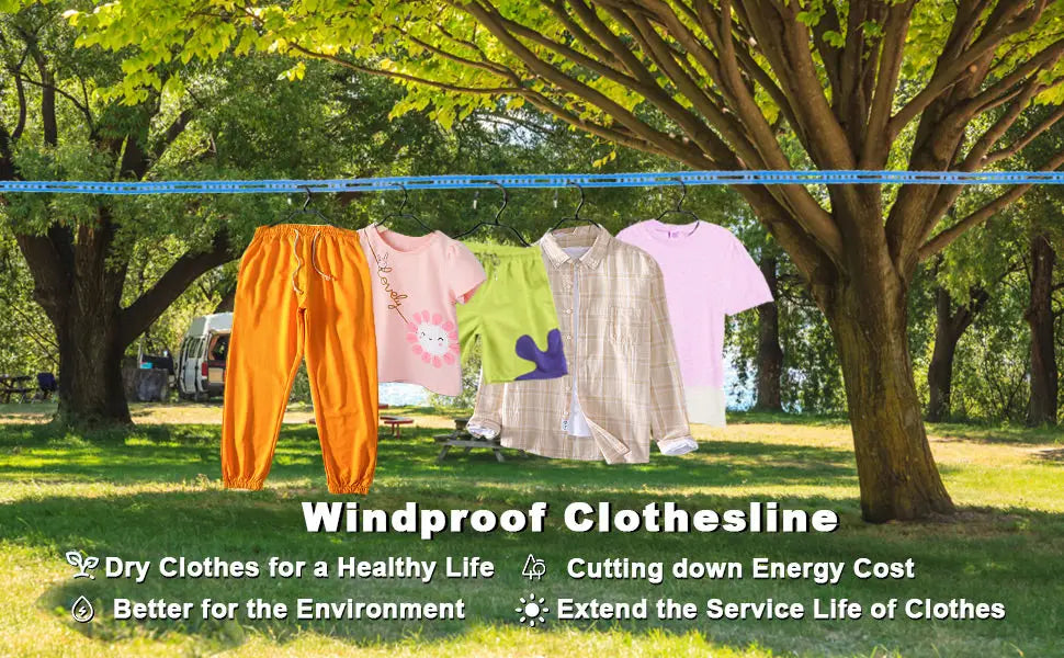 Anti Slip Clothes Washing Line Drying Nylon Rope with Hooks