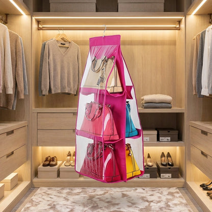 6 Pocket PVC Storage Organizer Hanging Bags