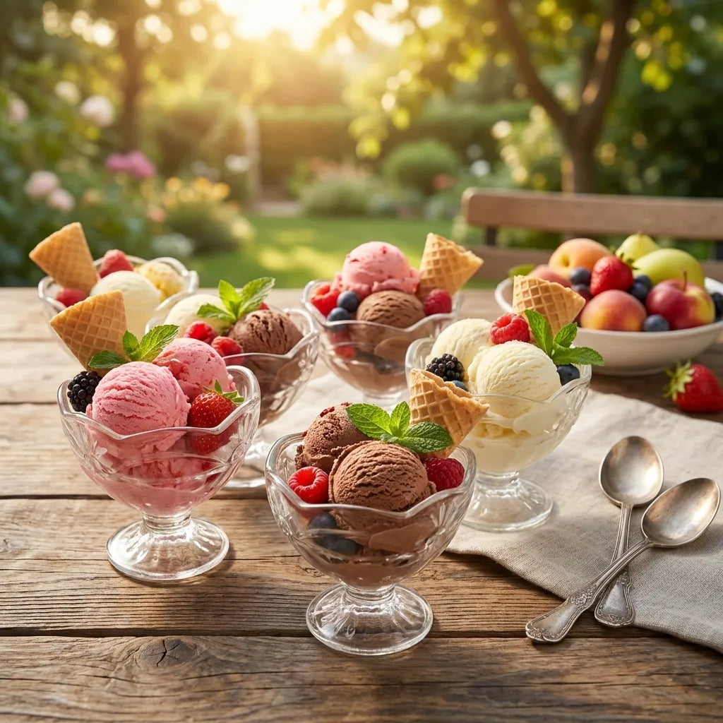 Glass Sundae Cup Set