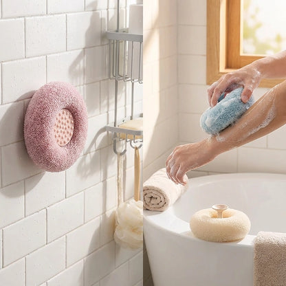 Bath Towel Scrub Bath Massage Shower Ball With Sucker Scrub
