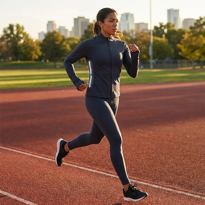 Unisex Work Out Solid Track Suit