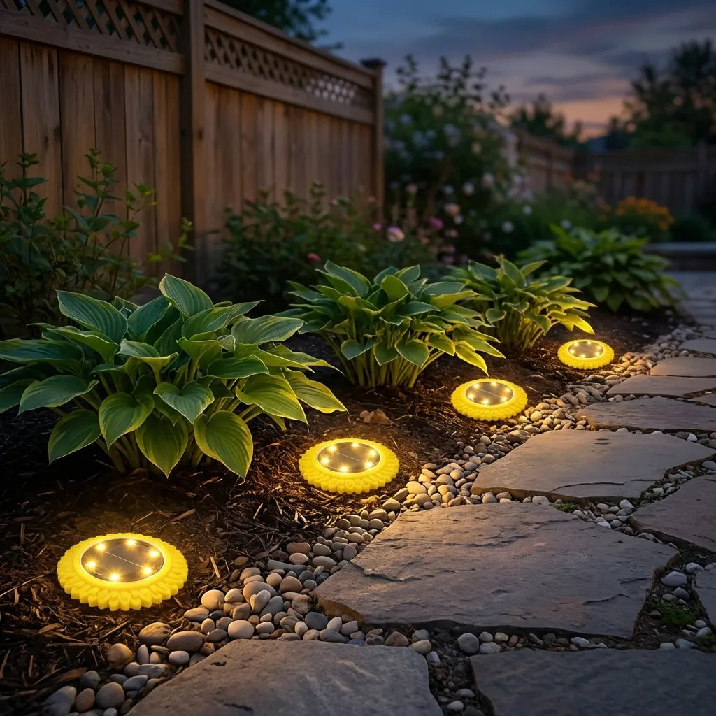 Solar Ground Lights 4-Pack