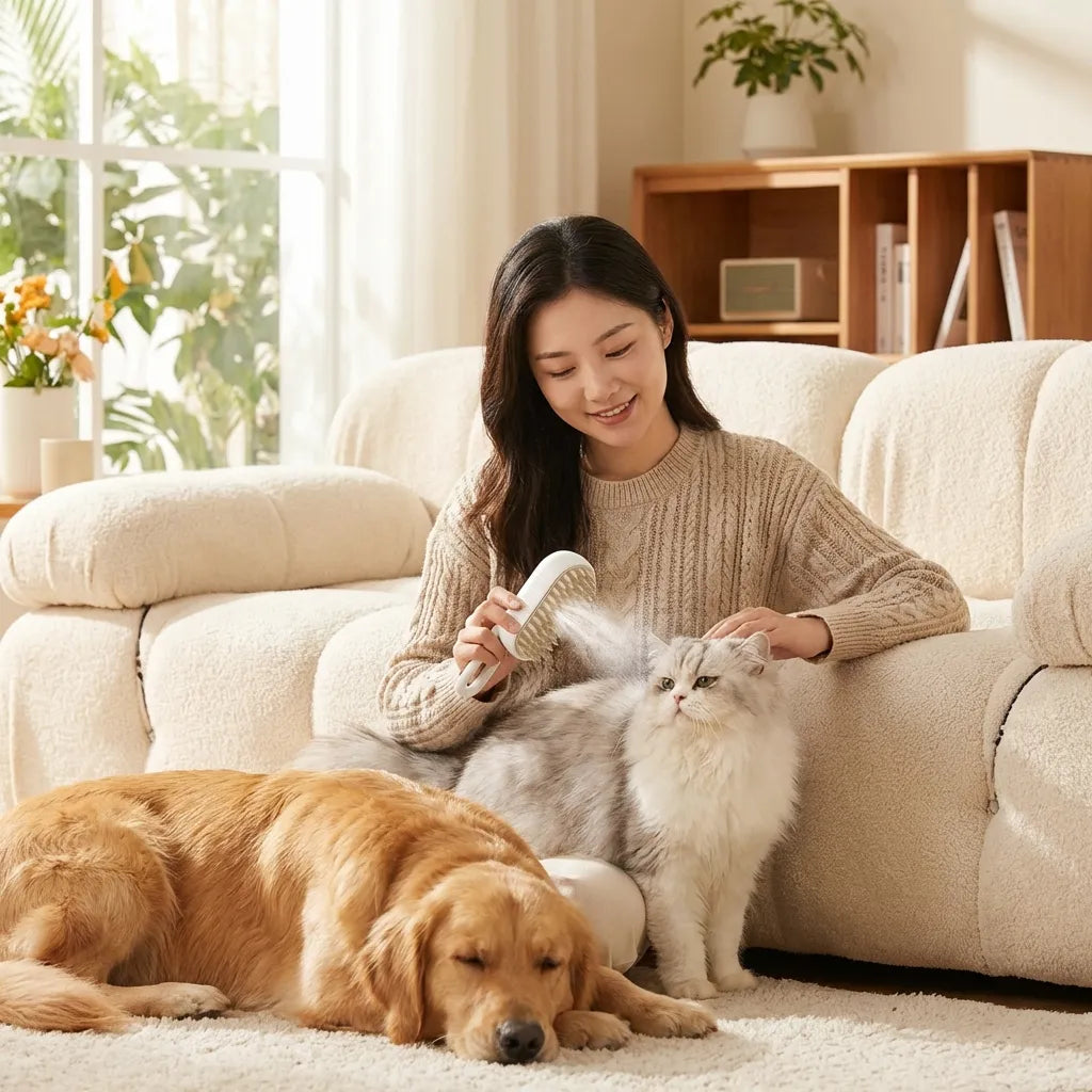 Pet Steam Grooming Brush