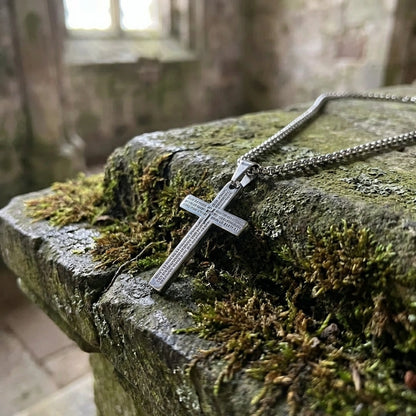 Stainless Steel Cross Pendant with Chain – 5.5cm