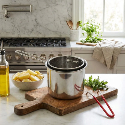 Stainless Steel Frying Pot (2 Pc)