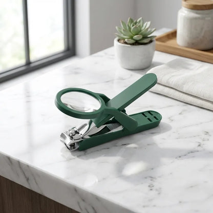 Nail Clipper with Magnifying Glass